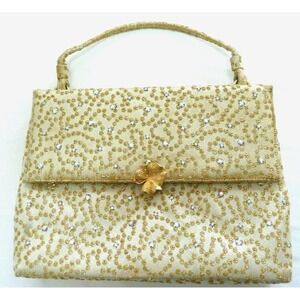 VTG Andrew Geller Evening Bag Gold Sparkly Clutch Handbag Bling Dressy Formal